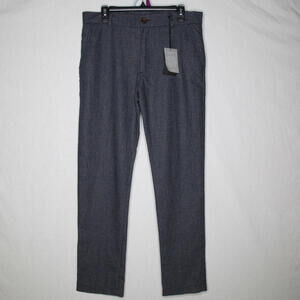 NWT - Men’s Percival Dress Trousers Navy Mini Check Houndstooth Sz Medium / 34